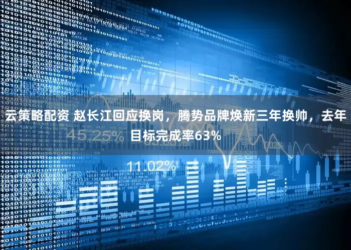 云策略配资 赵长江回应换岗，腾势品牌焕新三年换帅，去年目标完成率63%